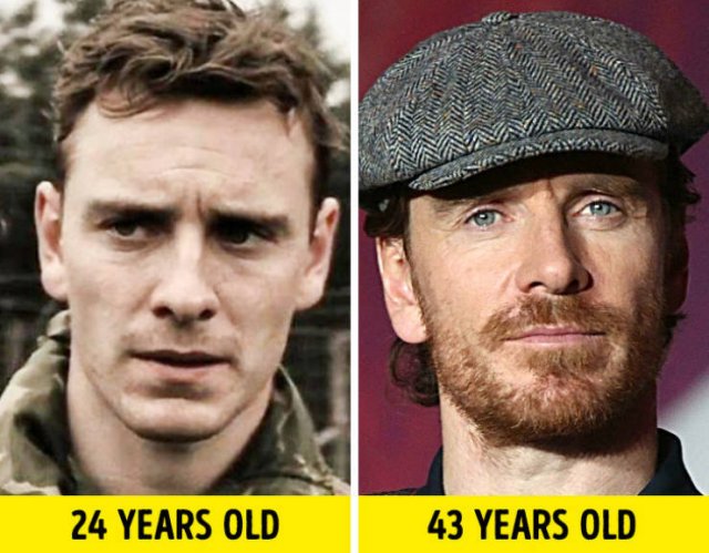 acteurs vroeger en nu Michael Fassbender