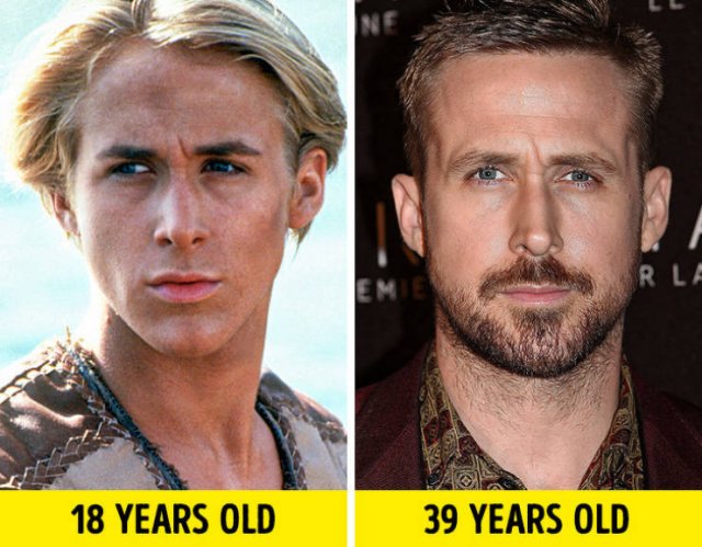 acteurs vroeger en nu Ryan Gosling