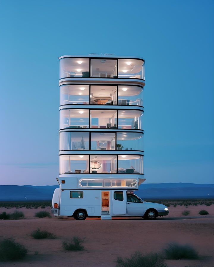 AI architectuur hotel op wielen