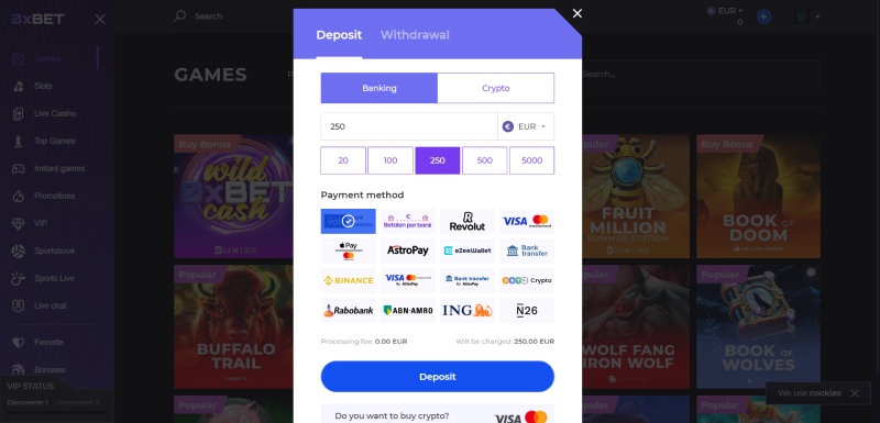 0xbet Deposit