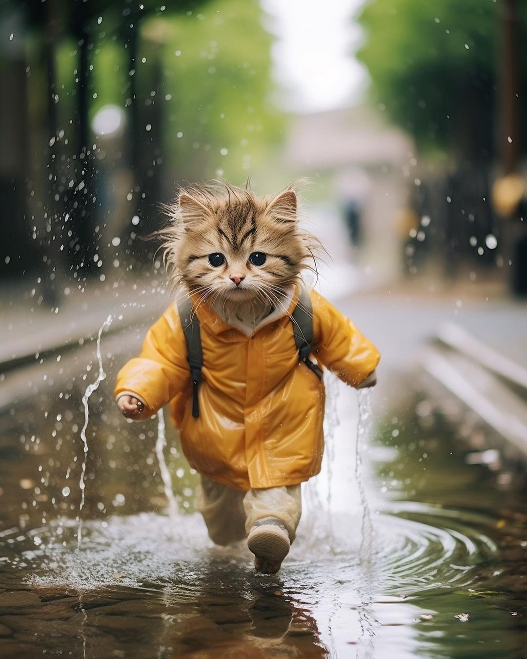 Katje van InCreamCat in de regen