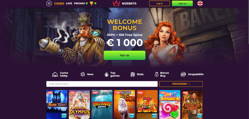 WizeBets Casino Website