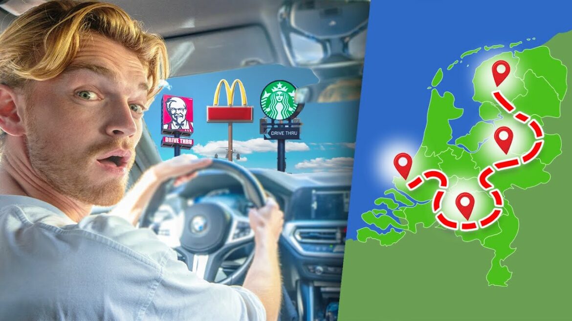 Stefan de Vries onderweg naar alle drive thru restaurants van Nederland