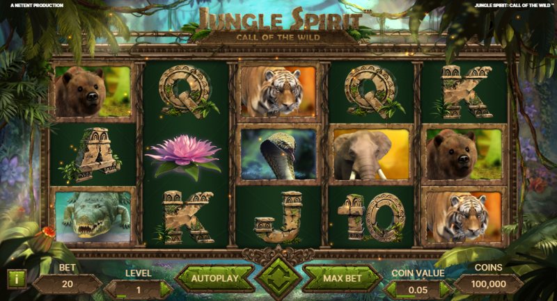 Jungle Spirit Call Of The Wild Slot NetEnt
