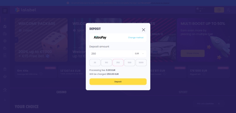 Dailybase AstroPay Casino Hoe: Stap 3