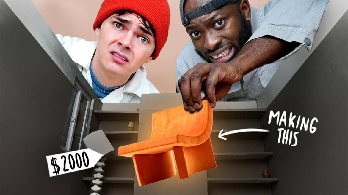 Mannen van 'Bricks and Disorder' houden een bankje vast