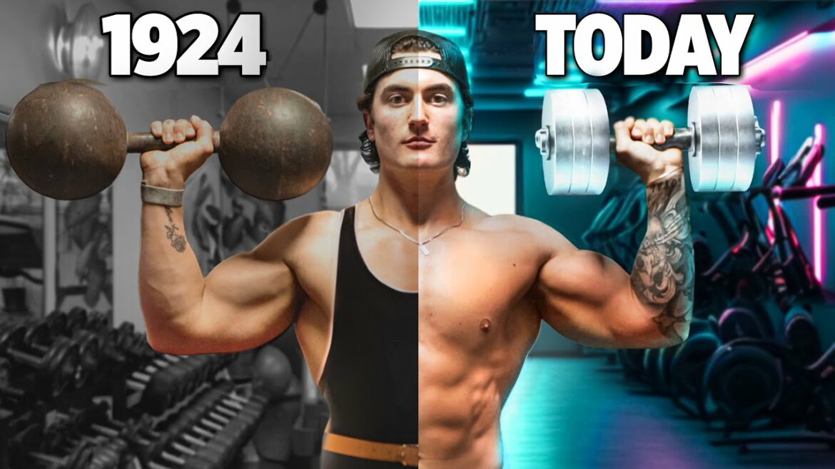 Jesse James West met dumbells in zijn handen