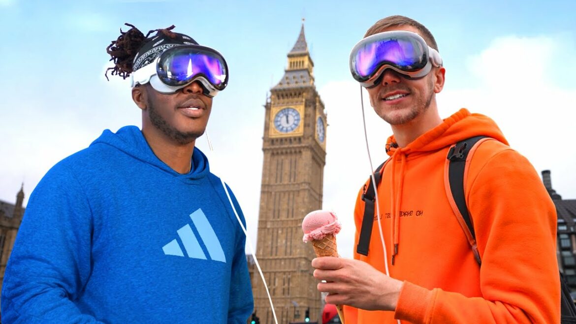 Miniminter en K.S.I. met een Apple Vision Pro op hun hoofd