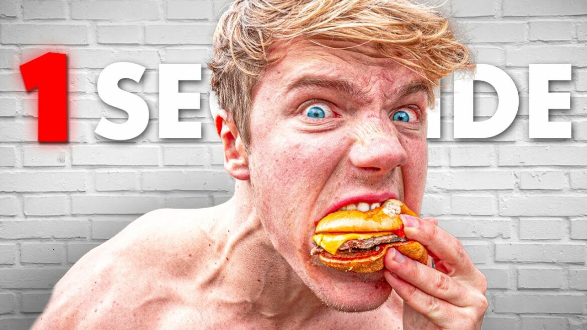 Frank van Dam eet hamburger in minder dan 1 seconde