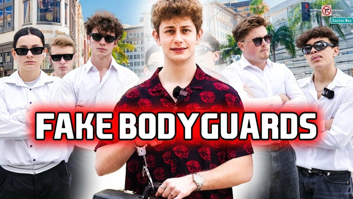 Bruisbal op YouTube met zijn bodyguards