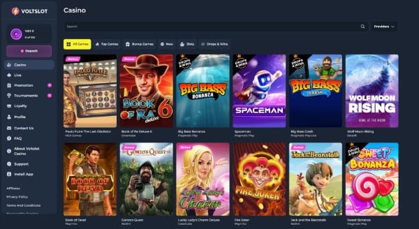 Voltslot casino recensie: spelselectie