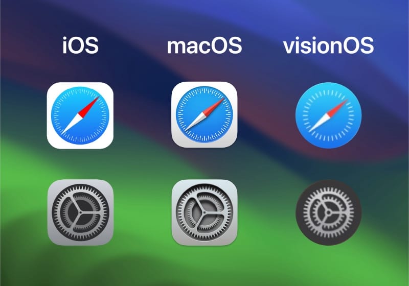 App Icoontjes iOS 18 visionOS 