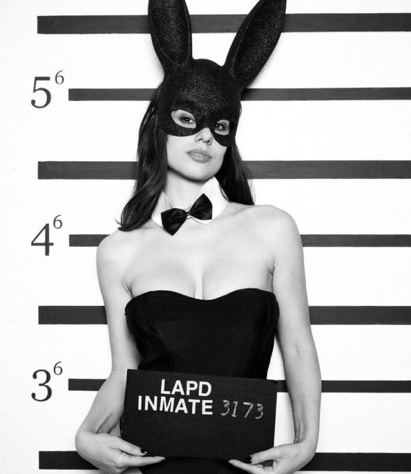 Ines in bunny outfit