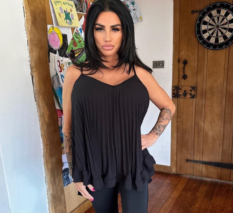 Katie in sexy outfit