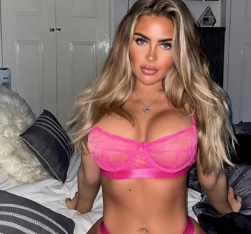 Knal roze lingerie set