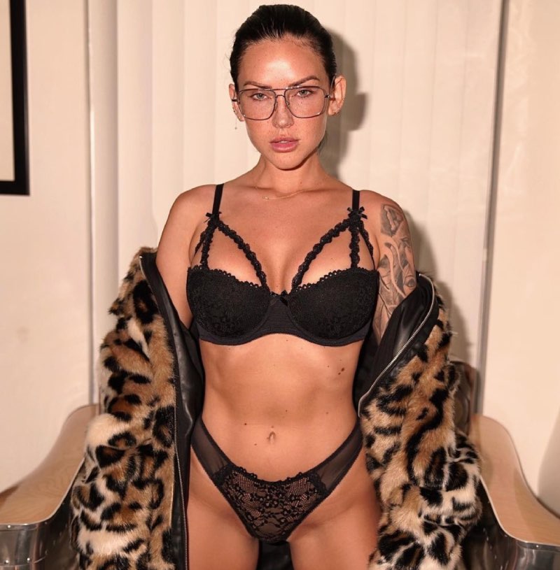 Kayla zwarte lingerie tijger print 