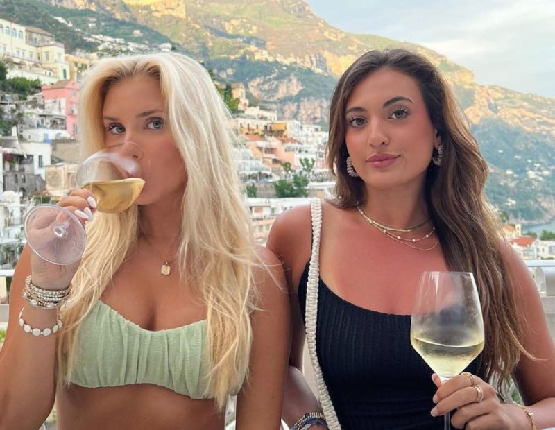 Kristin drinking wine 