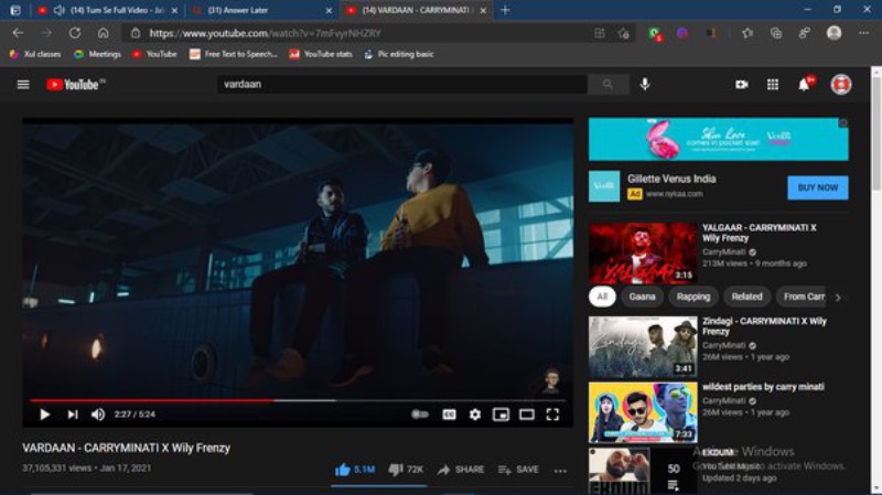 Old Youtube Lay Out 