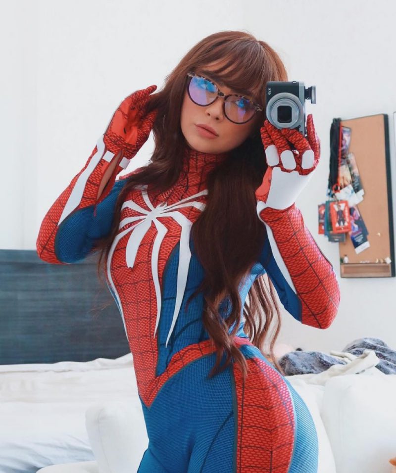 Caitlin in Spiderman outfit