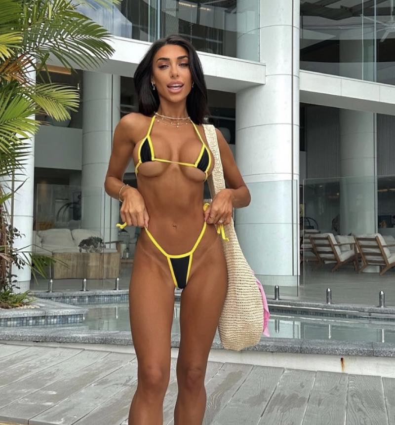 Zwart gele bikini