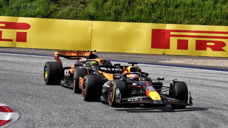 Max Verstappen en Lando Norris