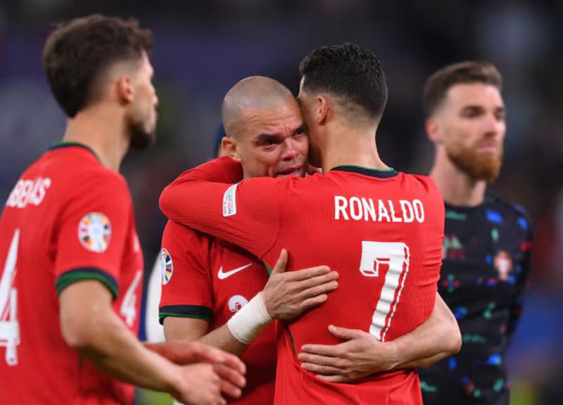 Cristiano met team