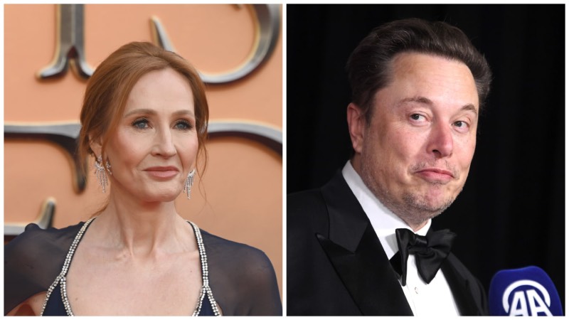Elon Musk en JK Rowling 