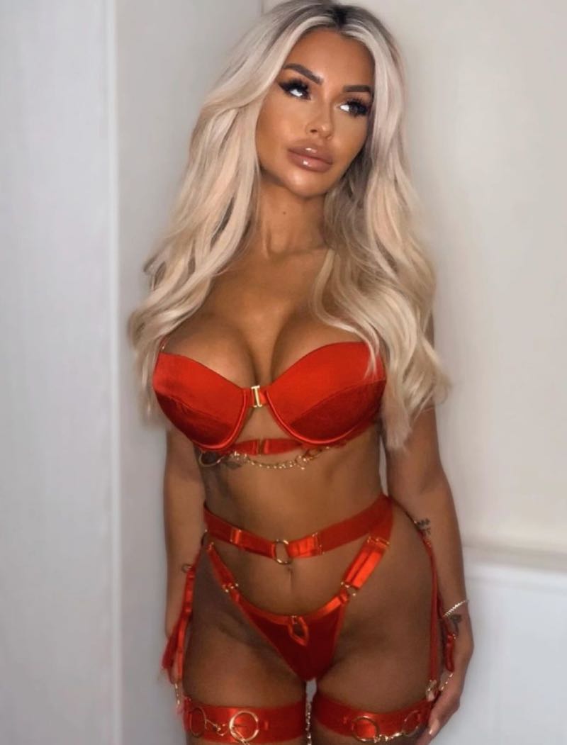 Rode lingerie amber