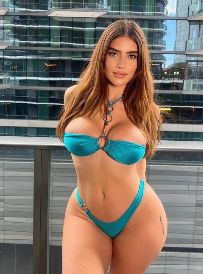 Blauwe bikini