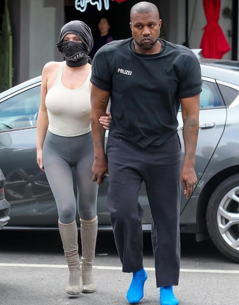 Kanye in rare outfit 