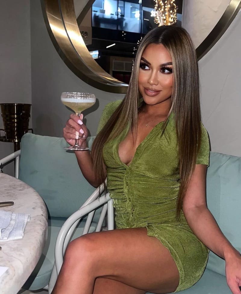 Kathryn in groene jurk