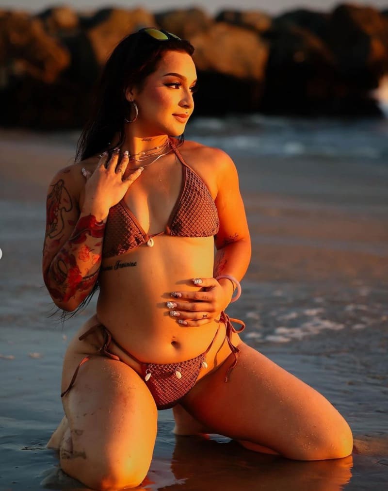 Jackie op strand