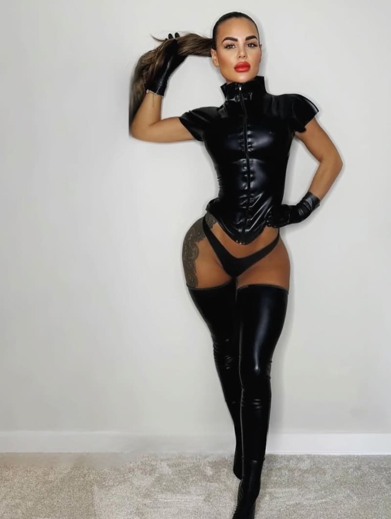Chantelle in zwarte latex