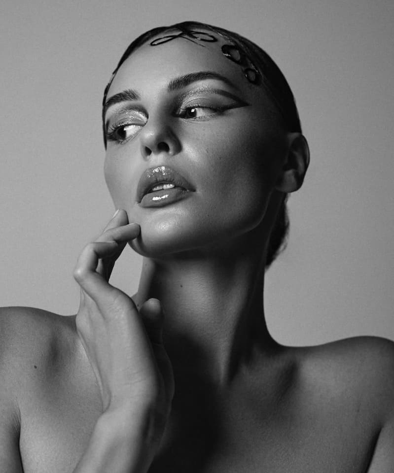 Sexy model in zwart wit