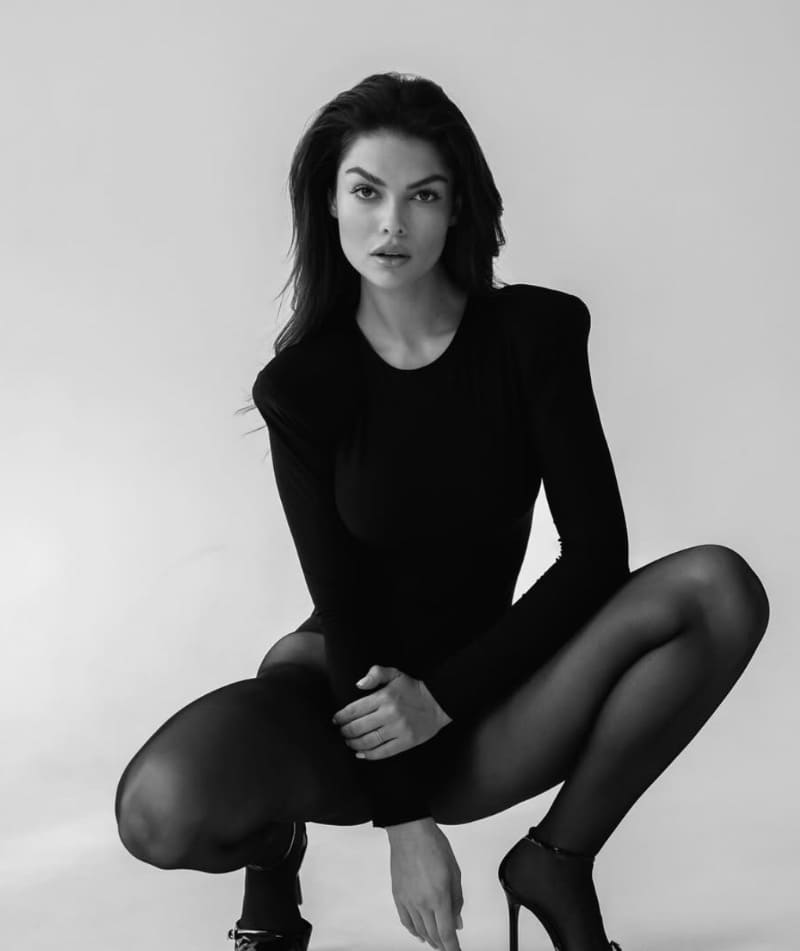 Eliza in sexy outfit