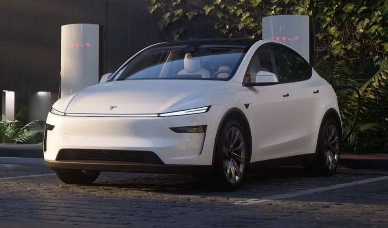 Tesla model y voorkant 