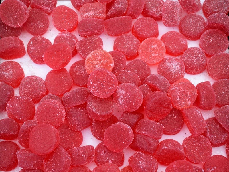 Snoepjes met Red Dye 3