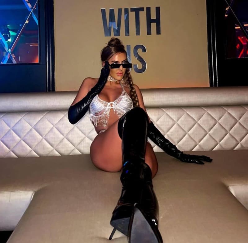 Francie-jo in sexy wit lingerie setje