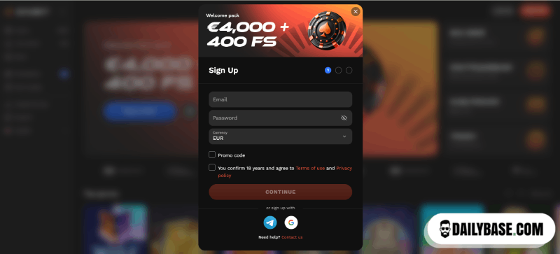 casino registration process
