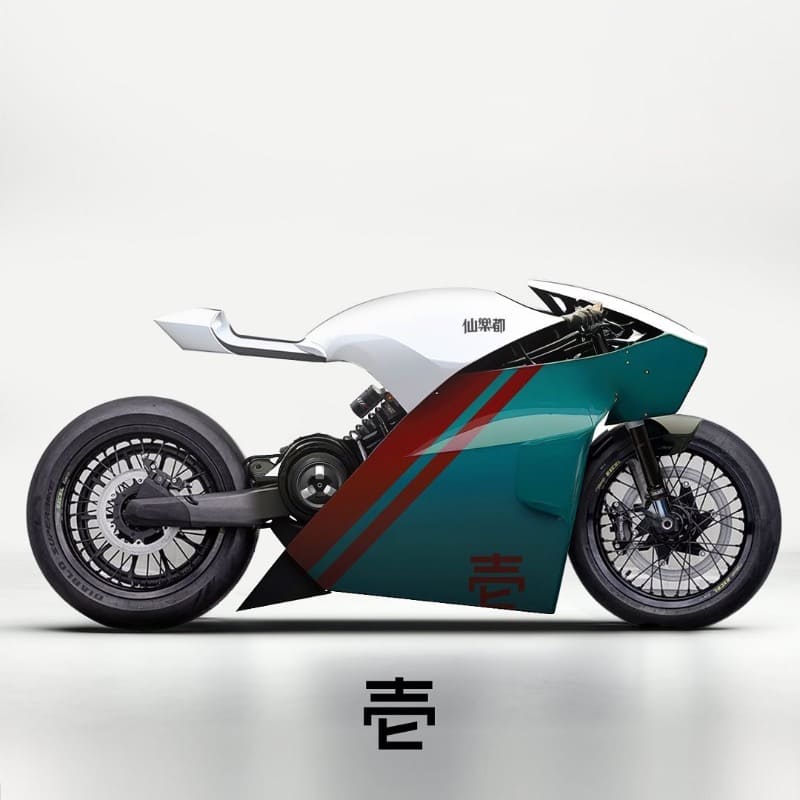 Cyberpunk motor in groen
