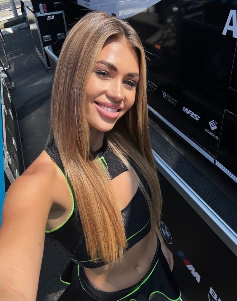 Michaela in monster energy outfit