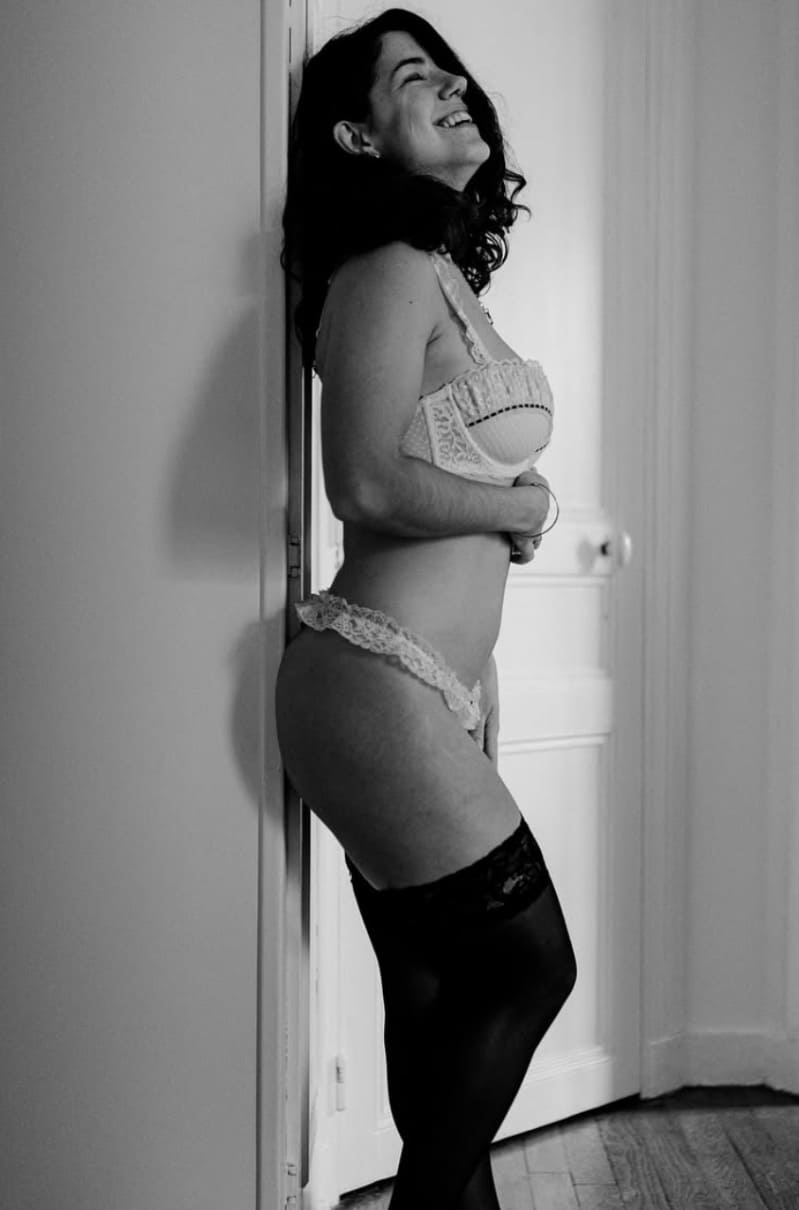 Victoire sexy zwart wit foto