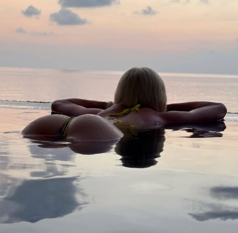 Lana billen in water