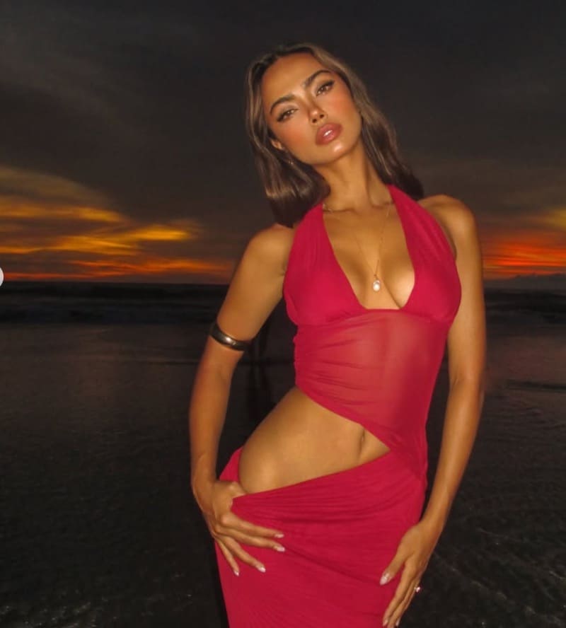 Sexy dame in rood
