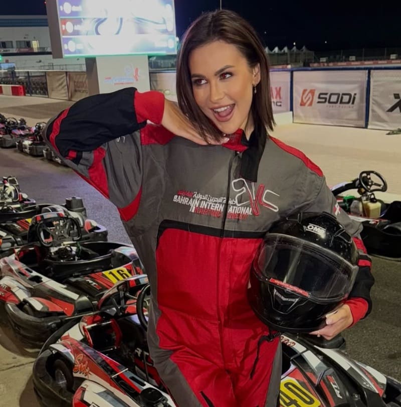 Anna-Marie in race outfit