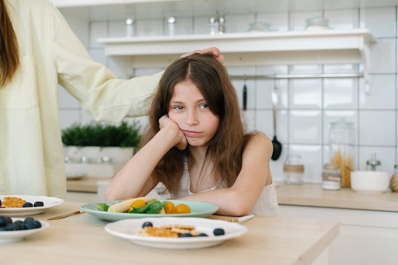 Kid Sad with food
