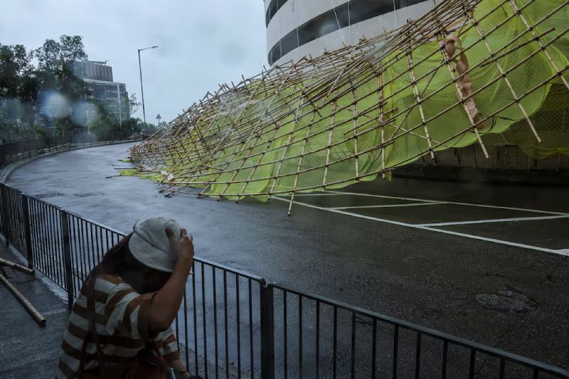 Tyfoon in Hong Kong 