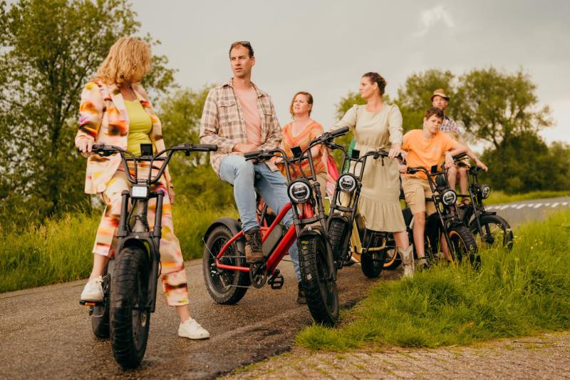 Mensen op Fatbike