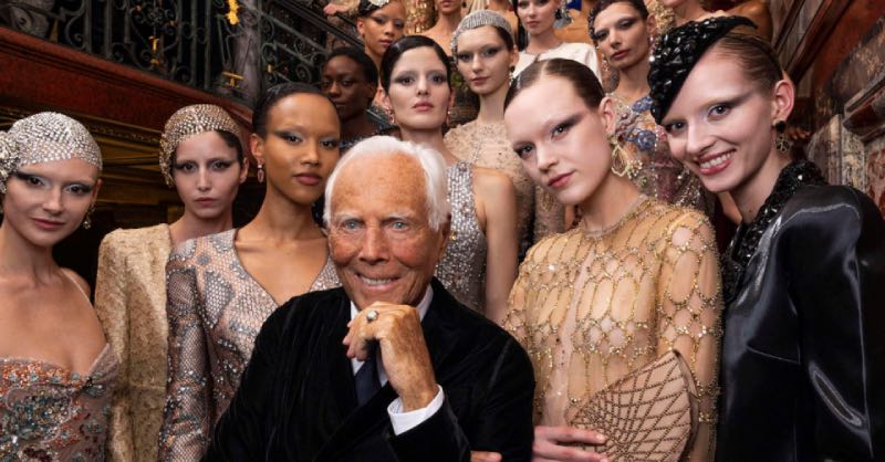 Giorgio Armani en modellen
