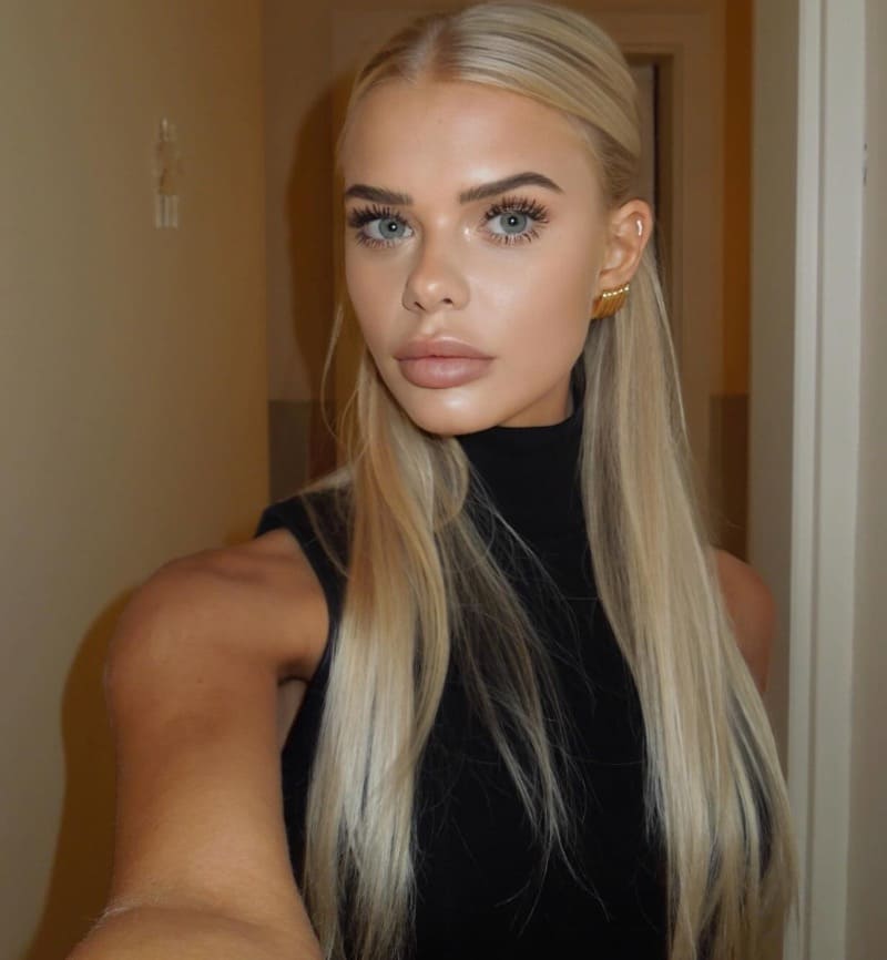 Babe met blond haar